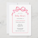 Search for simple baby girl shower invitations Bow