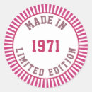 Search for made in 1971 stickers Retro
