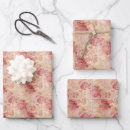 Search for red damask wrapping paper Gold