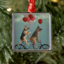 Search for tandem bicycle christmas tree decorations Dogs on bicycles