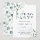 Search for eucalyptus invitations Green and white