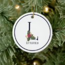 Search for monogram l christmas tree decorations Keepsake