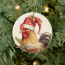 Search for rooster christmas tree decorations Watercolor
