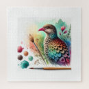 Search for pencil drawing puzzles Watercolor