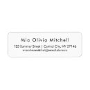 Search for classic black and white return address labels Simple