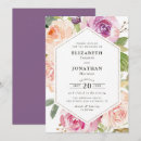 Search for purple floral wedding invitations Modern elegant