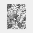 Search for black white vintage floral blankets Chic