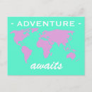 Search for world map postcards Pink