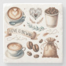 Search for love is brewing coasters Modern