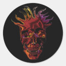 Search for flaming skull stickers Halloween