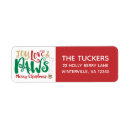 Search for green paw print return address labels Holidayz18