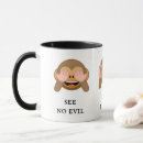 Search for evil monkeys mugs See no evil