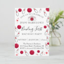 Search for boy bowling party invitations Vintage