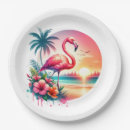 Search for pink flamingo plates Illustration