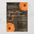 Search for orange gerbera daisy wedding invitations Rustic
