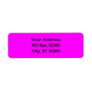 Search for magenta return address labels Plain