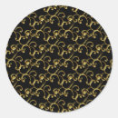 Search for elegant gold swirl stickers Black