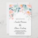 Search for pink floral border wedding invitations Elegant