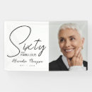Search for 60th birthday banners Modern bold