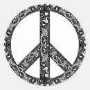 Search for black and white peace sign stickers Hippie
