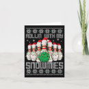 Search for comedy christmas cards Bowling player