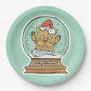 Search for funny christmas paper plates Cat