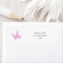 Search for pink butterfly return address labels Purple