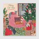 Search for retro cat christmas cards Snow
