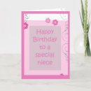 Search for special niece birthday cards Flowers