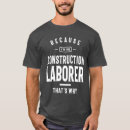 Search for construction laborer tshirts Occupation