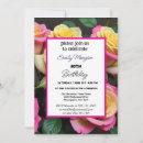 Search for rose 50th birthday invitations Feminine