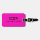 Search for funny luggage tags Pink