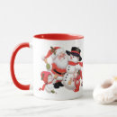 Search for vintage snowman mugs Santa