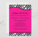 Search for hot pink zebra invitations Trendy