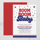Search for fireworks baby shower invitations Red white and blue