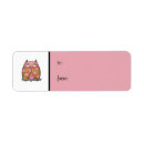 Search for pink owl return address labels Bird