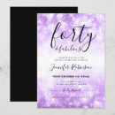 Search for fabulous 40th birthday invitations Purple