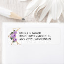 Search for rose bouquet return address labels Purple