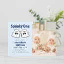 Search for horizontal twins 1st birthday invitations Twin boys