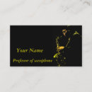 Search for saxophone business cards Elegant