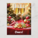 Search for champagne flutes postcards Festive