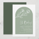 Search for elegant baby shower invitations Sage green