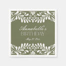 Search for dark olive green napkins For her