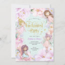 Search for enchanted garden fairy birthday invitations Purple