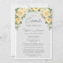 Search for yellow roses funeral invitations In loving memory