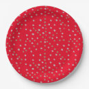Search for gold and silver christmas plates Red