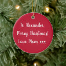 Search for red christmas tree decorations Typography