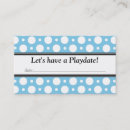 Search for play date business cards Blue