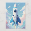 Search for spaceship postcards Blue