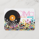 Search for music artist business cards Retro